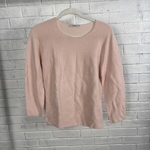 MM Lafleur Cotton‎ Blend Sweater Blush Pink Womens XS Minimalist Office Career